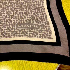 Coach Signature 100% Silk Scarf 21” x 21” Square